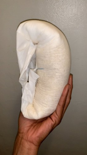 The adult diaper is full of crap and ready to go for a gift.