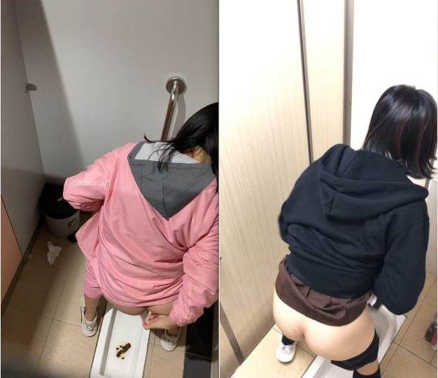 Toilet Spy in Chinese Restroom Where Young Girls