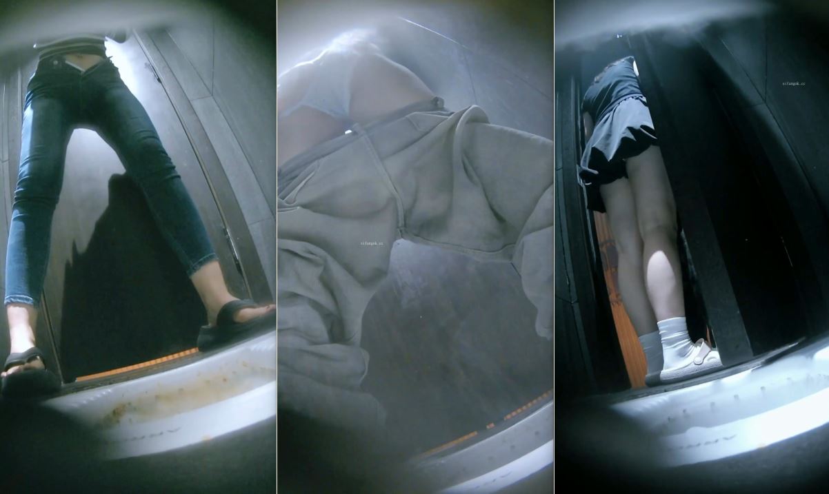 Thick Chinese Ass Peeing & Pooping in Metal Cabin