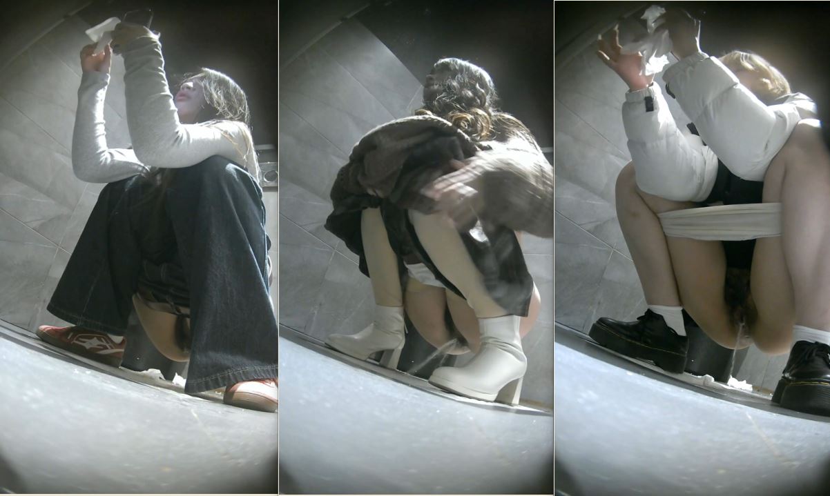 Squat Ass Compilation in Dark Cabin