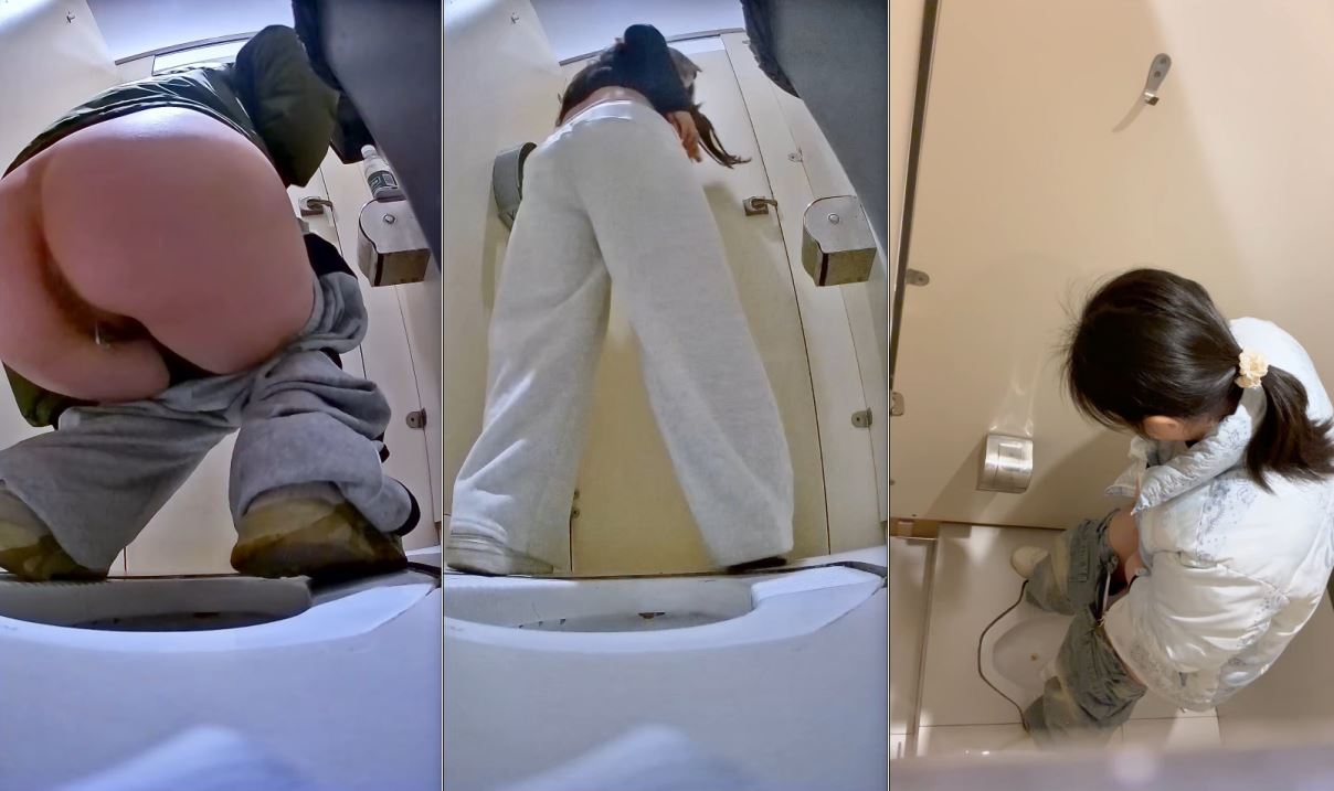 Real Close Up of Chinese Girl Dropping Pants and Taking a Dump