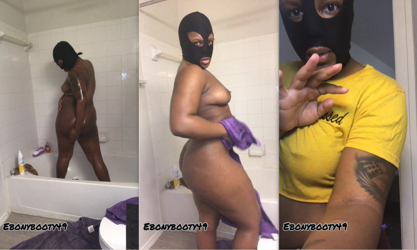 Ebony woman after shit shower farts