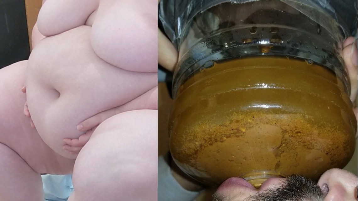 1 LITER PEE on fresh HUGE DUMP