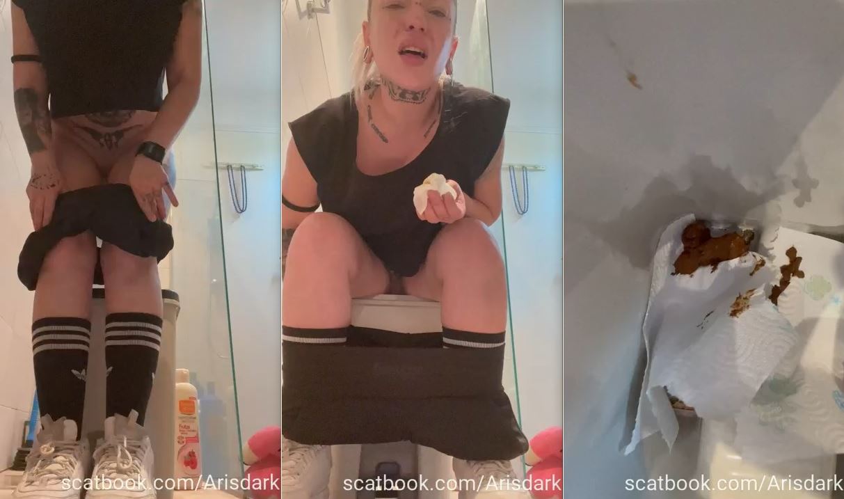 Aris Dark – For the first time, pooping in a bucket.