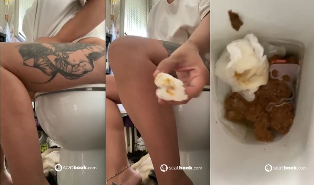 Aris Dark – pooping sitting on the toilet sitting sideways, do you like it.