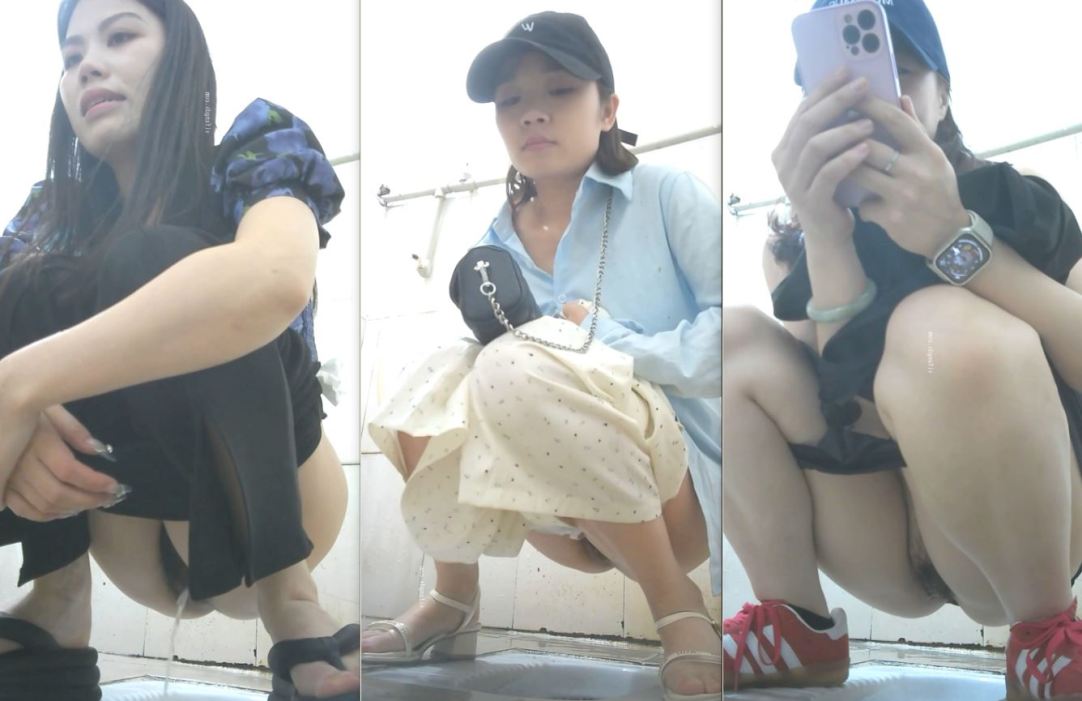 Chinese Girls Squatting and Peeing with Clear Pussy View POV